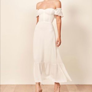 Reformation Ivory Butterfly Dress